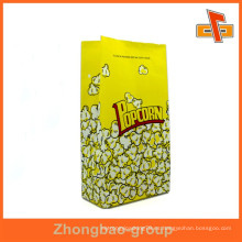 Bolso blanco aséptico del popcorn del papel de Kraft con la impresión colorida para el empaquetado
